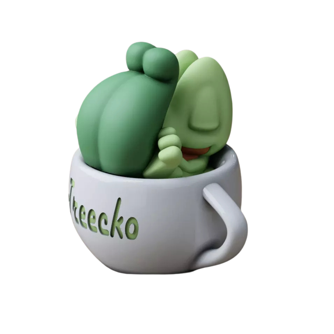 Treecko Sleeping Teacup